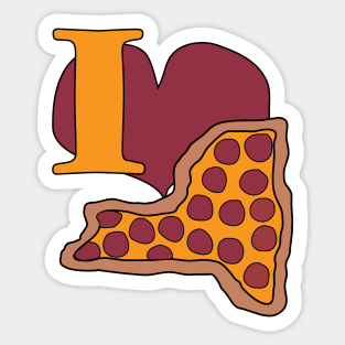 I Love Pizza From New York Sticker